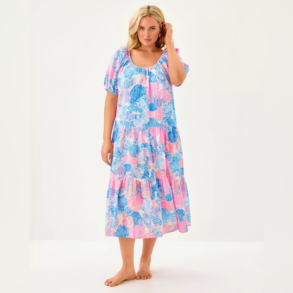 Lilly Pulitzer Zemini Maxi Dress Cover-Up Sz XXS, FITS LIKE A SMALL NWT
